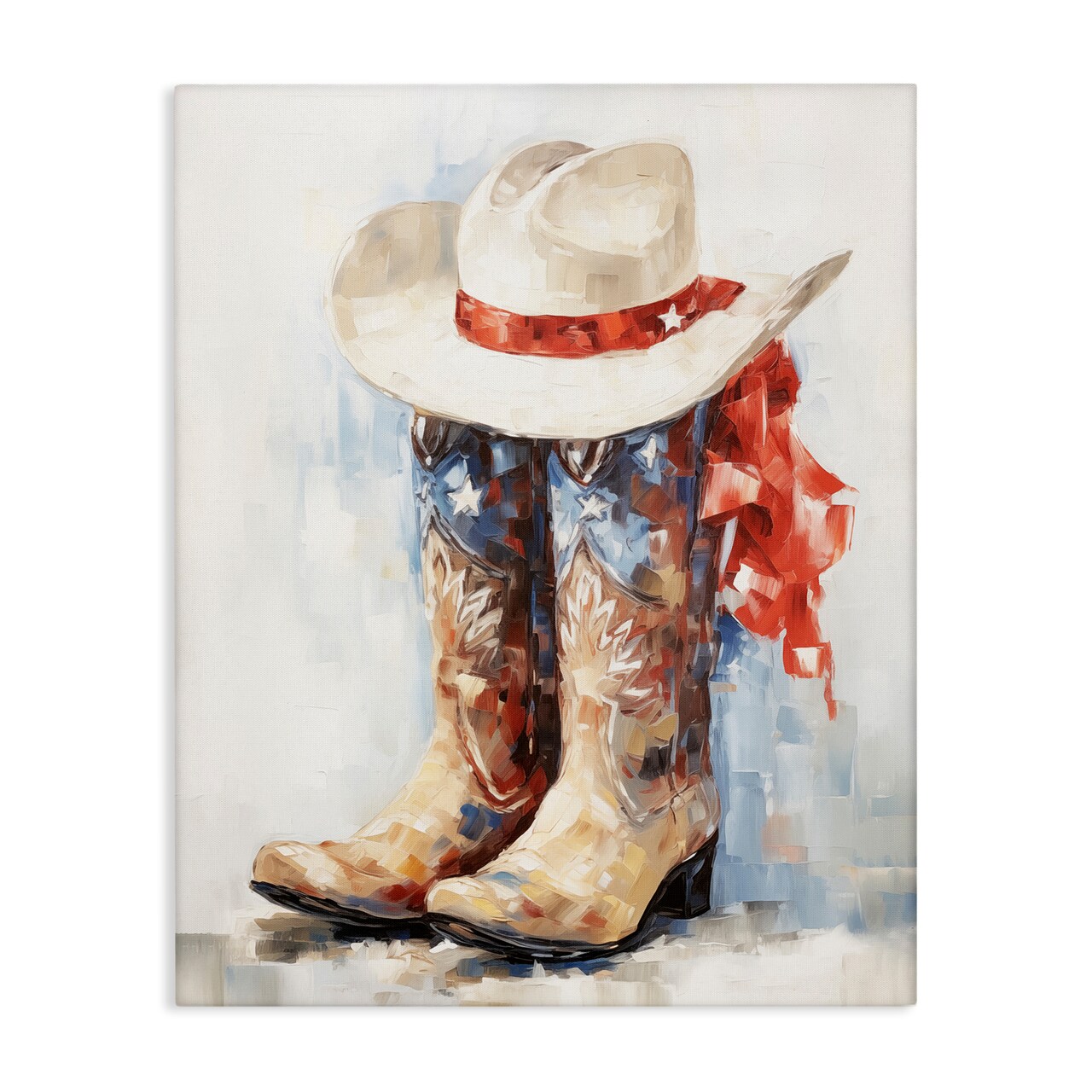 Stupell Industries Patriotic Cowboy Boots Canvas By Arlington Prints